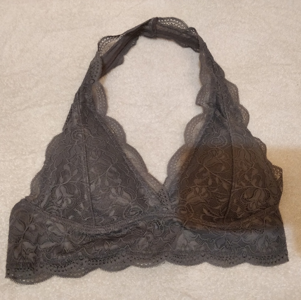 Aeropostale Grey Lace Bralette